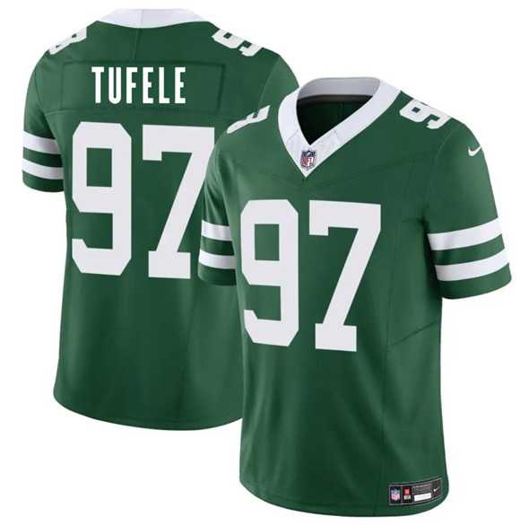 Men & Women & Youth New York Jets #97 Jay Tufele Green 2025 F.U.S.E. Vapor Untouchable Limited Stitched Jersey